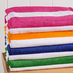 Cotton Velour Cabana Stripe Beach Towel - Novia Collection.