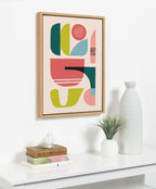 Sylvie Mid Century 5 Framed Canvas by Rachel Lee of My Dream Wall