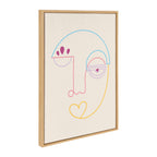 Sylvie Jahi Framed Canvas by Shatha Al Dafai