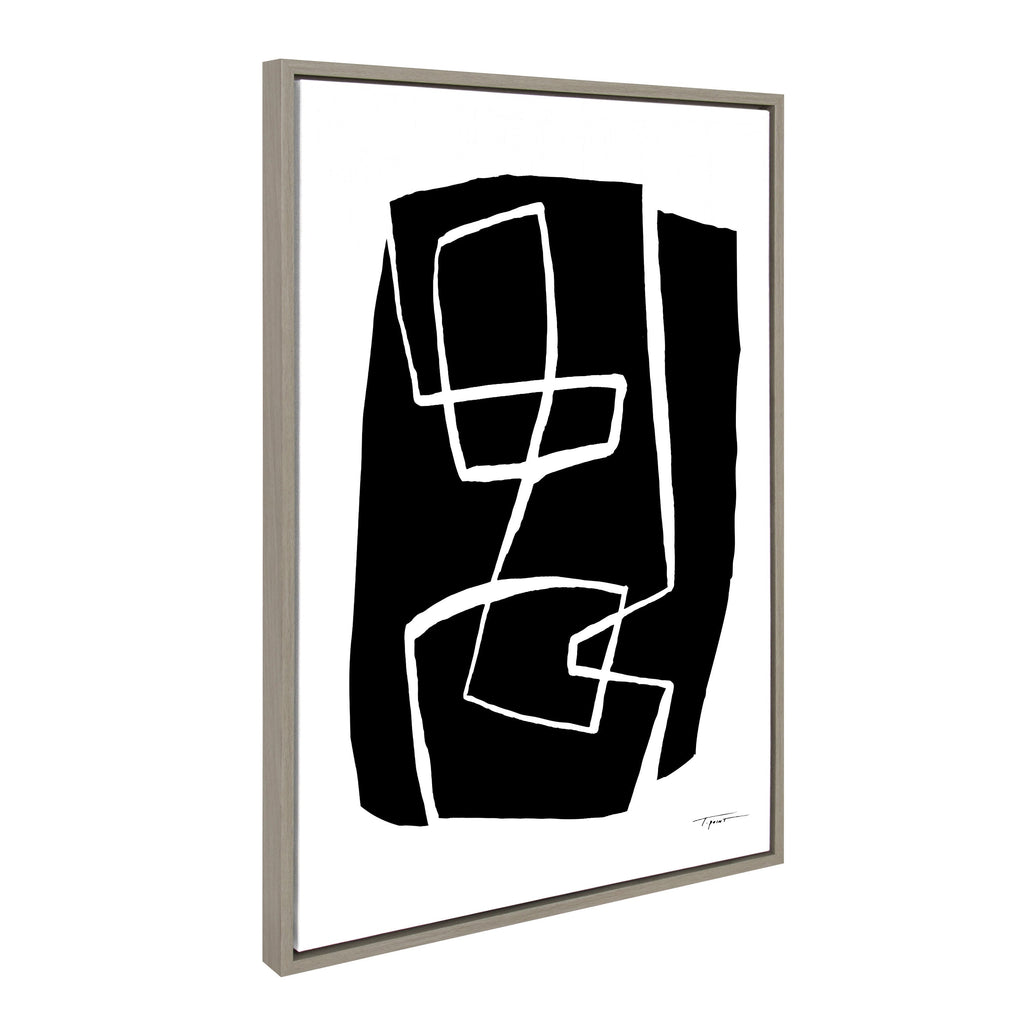 Sylvie Modern Meeting Forms Framed Canvas by Statement Goods