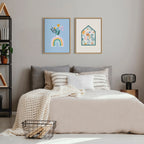Sylvie Flower House Framed Canvas by Duchess Plum