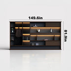 Altus · Office Library Wall Shelves w/ Integrated Lighting