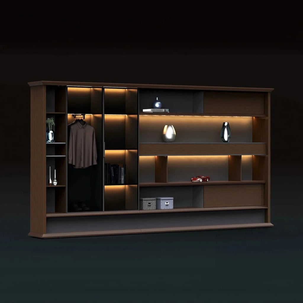 Altus · Office Library Wall Shelves w/ Integrated Lighting