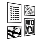 Sylvie Modern Abstract Framed Canvas Set