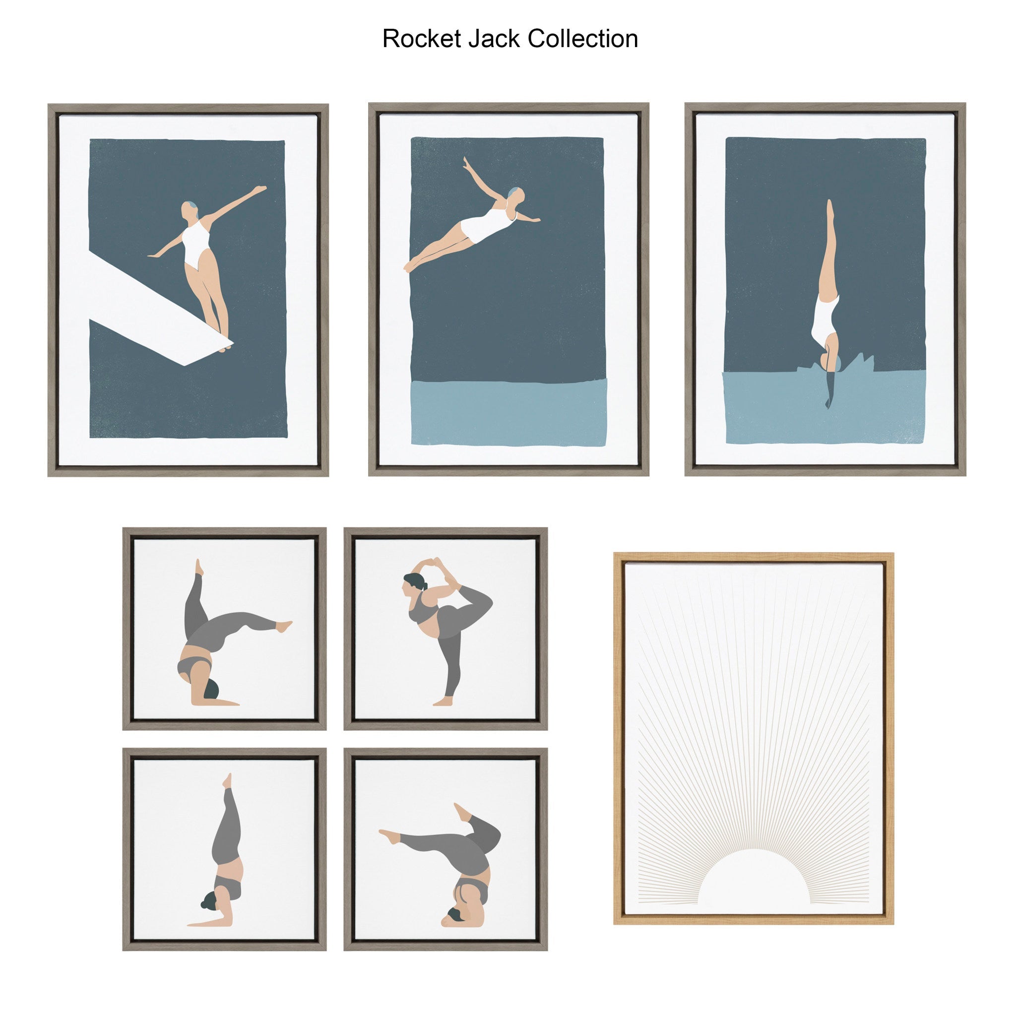 Sylvie Contemplation Framed Canvas by Rocket Jack