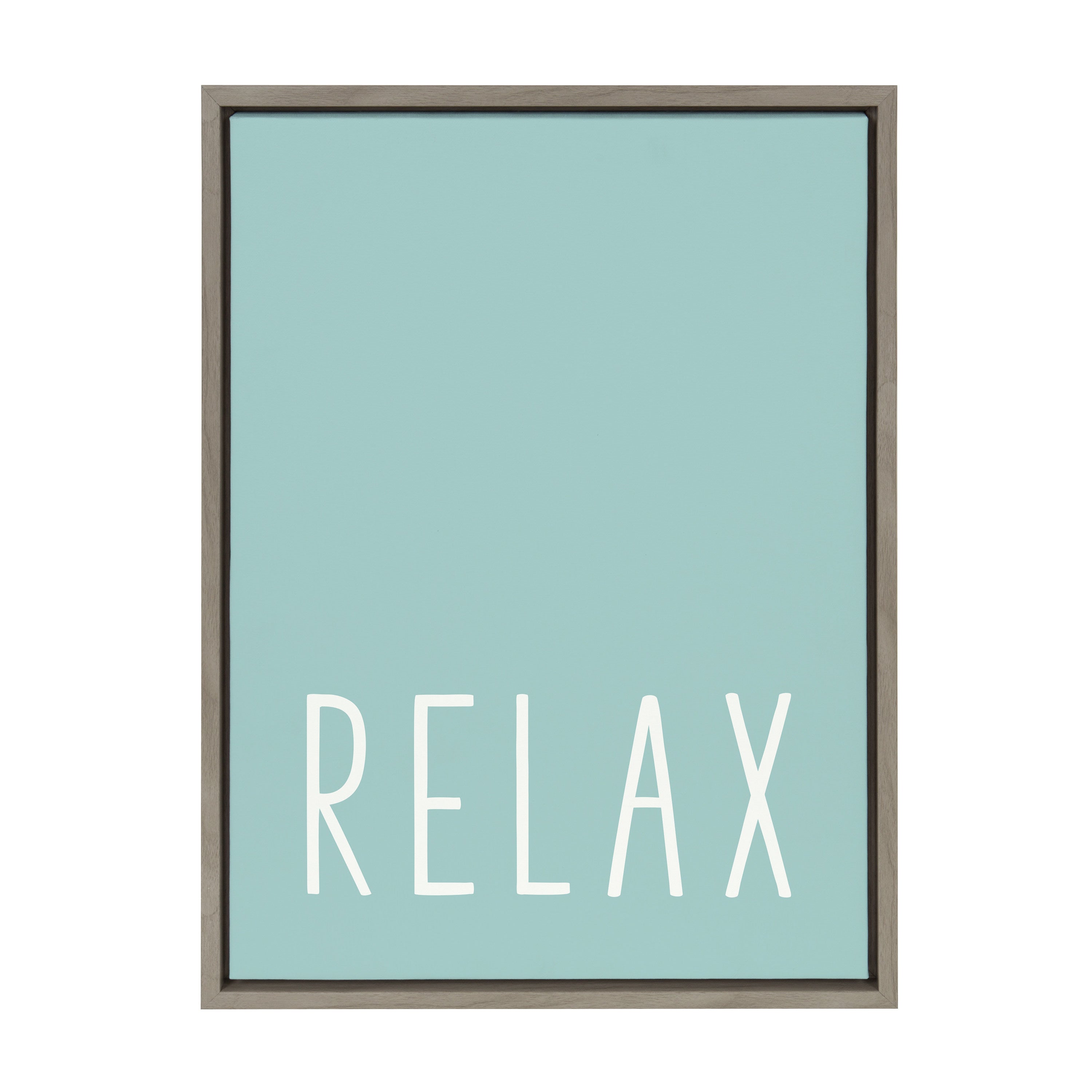 Sylvie Relax in Pale Teal Framed Canvas by Apricot and Birch