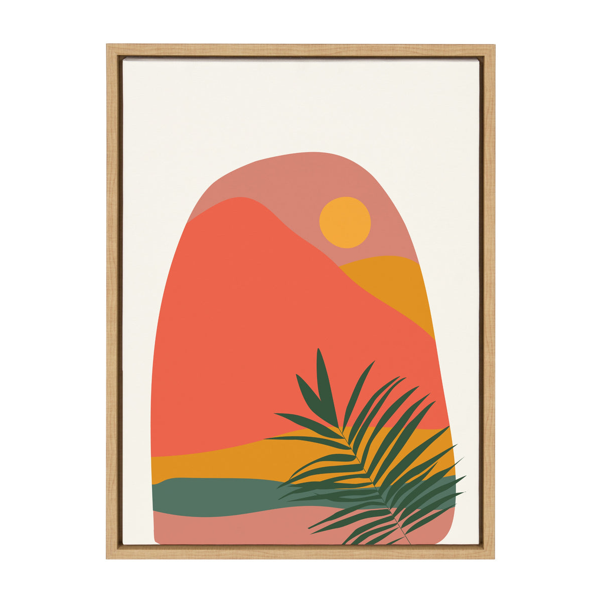 Sylvie Tropical Landscape Framed Canvas by Oris Eddu