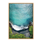 Sylvie Maui Black Sand Beach 1 Framed Canvas by Rachel Bolgov