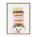 Sylvie Hedgehog Donuts Framed Canvas by Amy Peterson