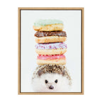 Sylvie Hedgehog Donuts Framed Canvas by Amy Peterson