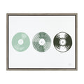 Sylvie Three Records Framed Canvas by Statement Goods