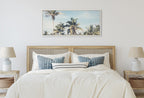 Sylvie Coastal Coconut Palm Tree Beach Framed Canvas by The Creative Bunch Studio