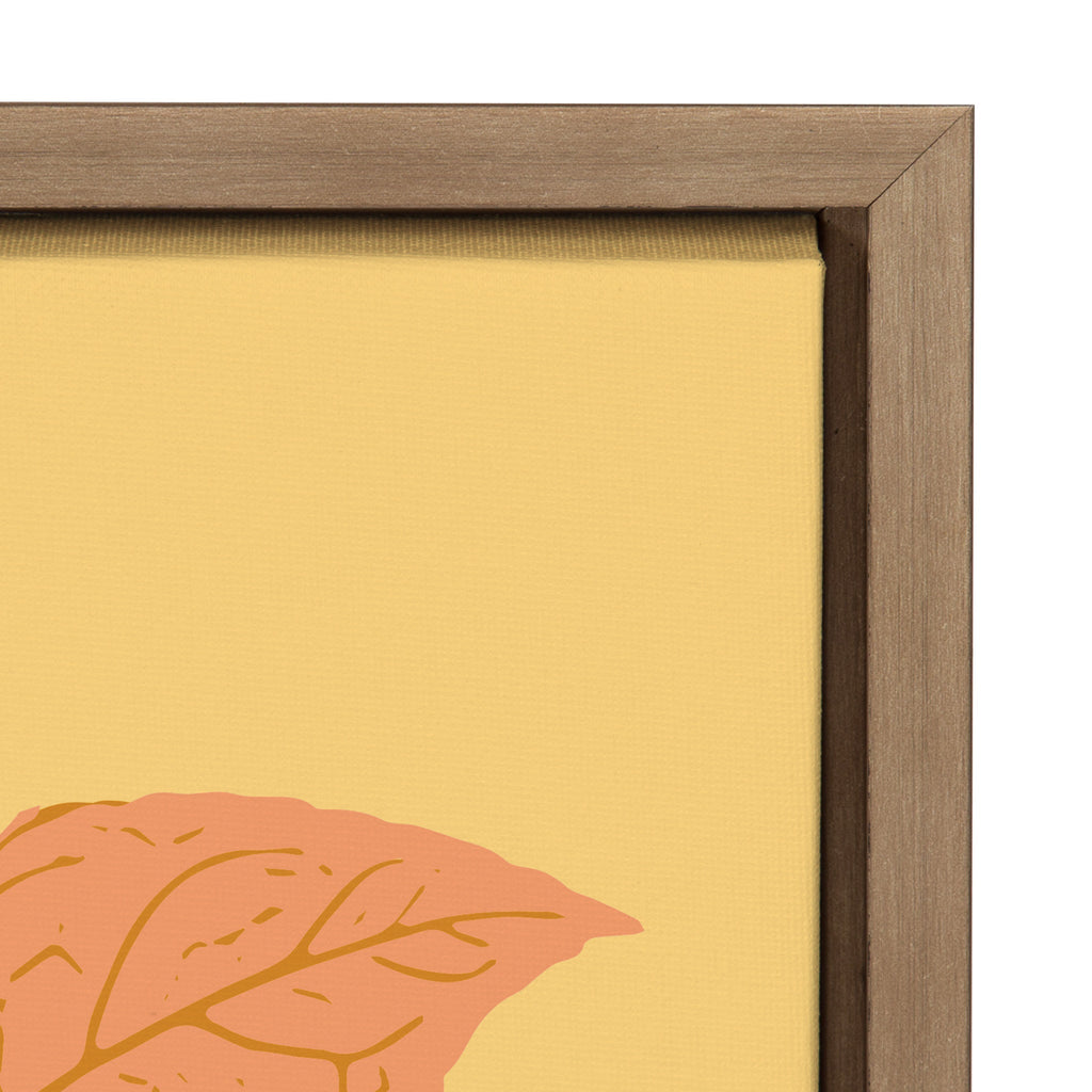 Sylvie Peony in Yellow Framed Canvas by Apricot and Birch