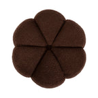 Lucida Round Tufted Ottoman Fabric and Wood