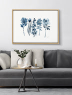 Sylvie Blue Blooms Framed Canvas by Patricia Shaw