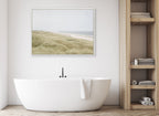 Sylvie Peaceful and Serene Coastal Landscape Framed Canvas by The Creative Bunch Studio