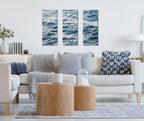 Coastal Ocean Waves Canvas Wall Art Set by The Creative Bunch Studio