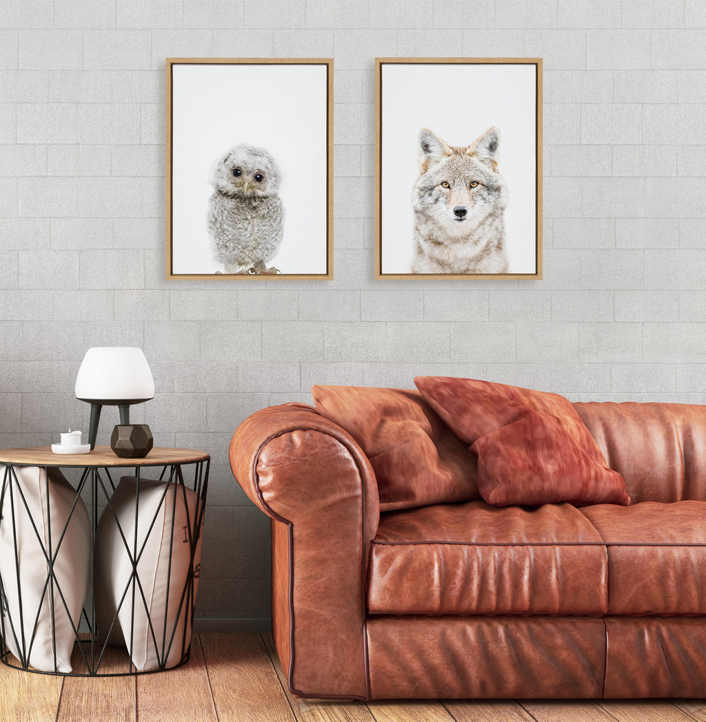 Sylvie Wolf Portrait Framed Canvas by Amy Peterson Art Studio