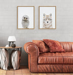 Sylvie Wolf Portrait Framed Canvas by Amy Peterson Art Studio