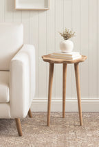 Alezar Scallop Wood Side Table