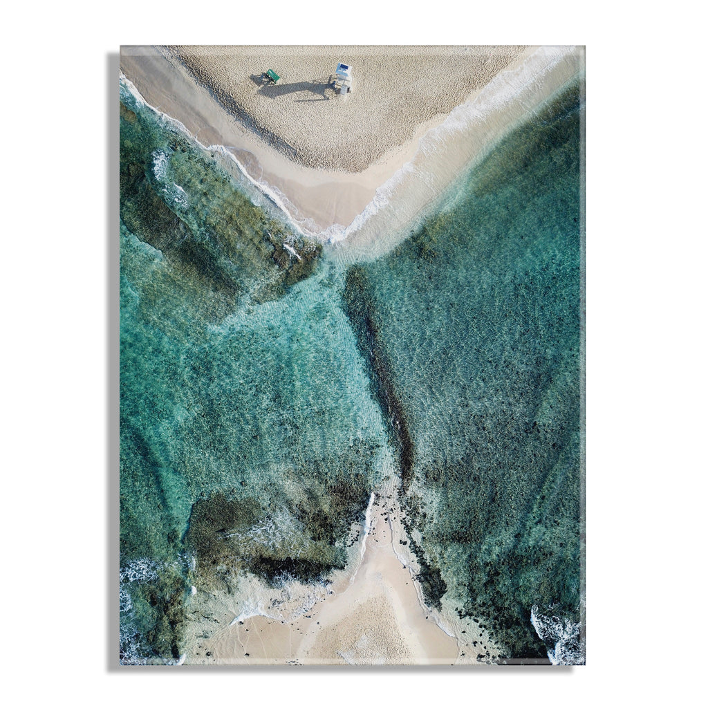 Poipu Beach Kauai Floating Acrylic Art by Rachel Bolgov