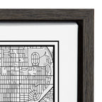 Sylvie Seattle Modern Map Framed Canvas by Jake Goossen