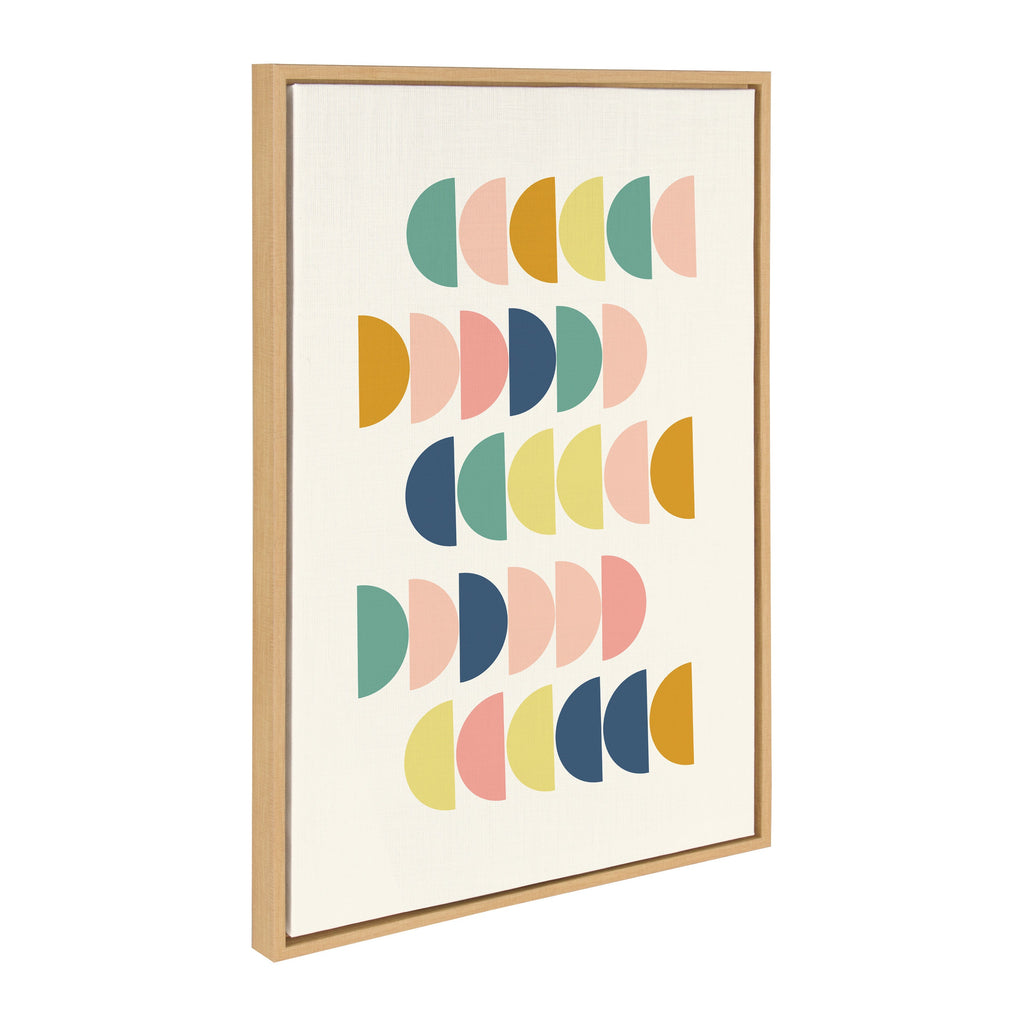 Sylvie Simple Shapes in Soft Colors Framed Canvas by Apricot and Birch