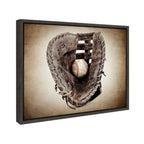 Sylvie Vintage Baseball Glove Framed Canvas By Shawn St. Peter