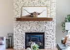 Sylvie Texas Longhorn Framed Canvas by The Creative Bunch Studio