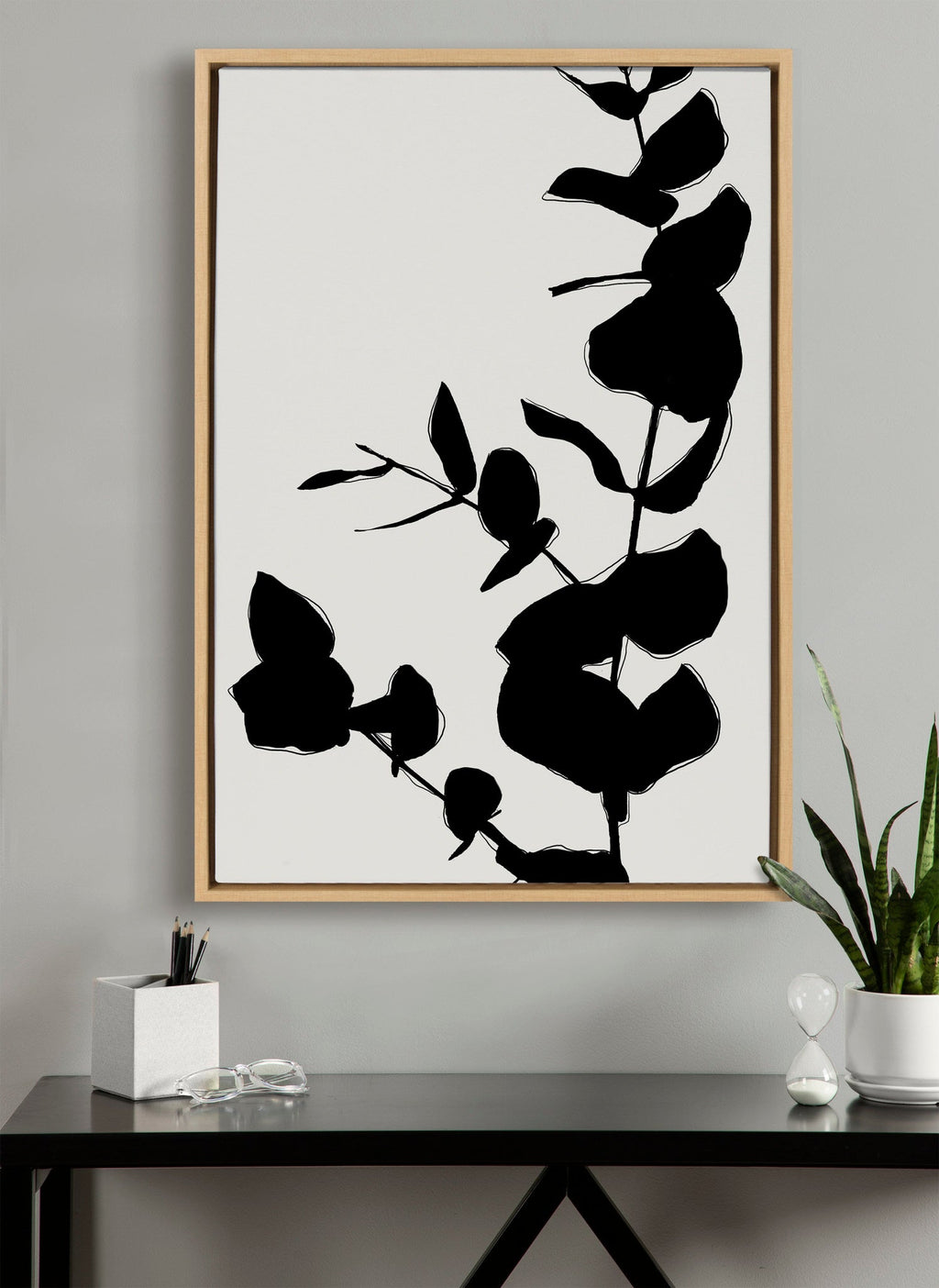 Sylvie BB Branch Framed Canvas by Border Bloom