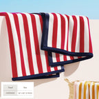 Oversized Striped Border Cabana Beach Towel - Santa Cruz