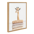 Sylvie Fold Giraffe Framed Canvas by Amy Peterson Art Studio