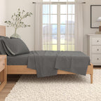 Heathered Solid Cotton Blend Flannel Sheet Set - Anders Collection