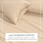 Heathered Solid Cotton Blend Flannel Sheet Set - Anders Collection