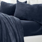 Solid Jewel-Toned Plush Sheet - Velvet Luxe Collection
