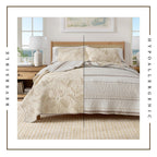 Floral Printed Cotton Quilt Set - Mendocino Collection