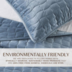 Velvet Box-Stitched Quilt Set - Vivica Collection
