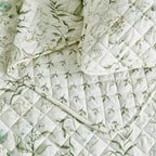 Floral Printed Microfiber Quilt Set - Glyndora Collection