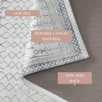 Distressed Moroccan Machine Washable Accent Area Rug & Runner 2 Pack - Neve Collection