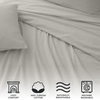 Cotton Solid Flannel Sheet - Nordic Collection