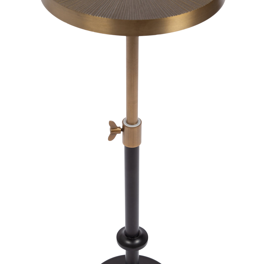 Engles Adjustable Embossed Metal Table and Plant Stand