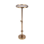 Engles Adjustable Polished Metal Table and Plant Stand