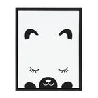 Sylvie Modern Baby Bear Framed Canvas by Rachel Lee of My Dream Wall