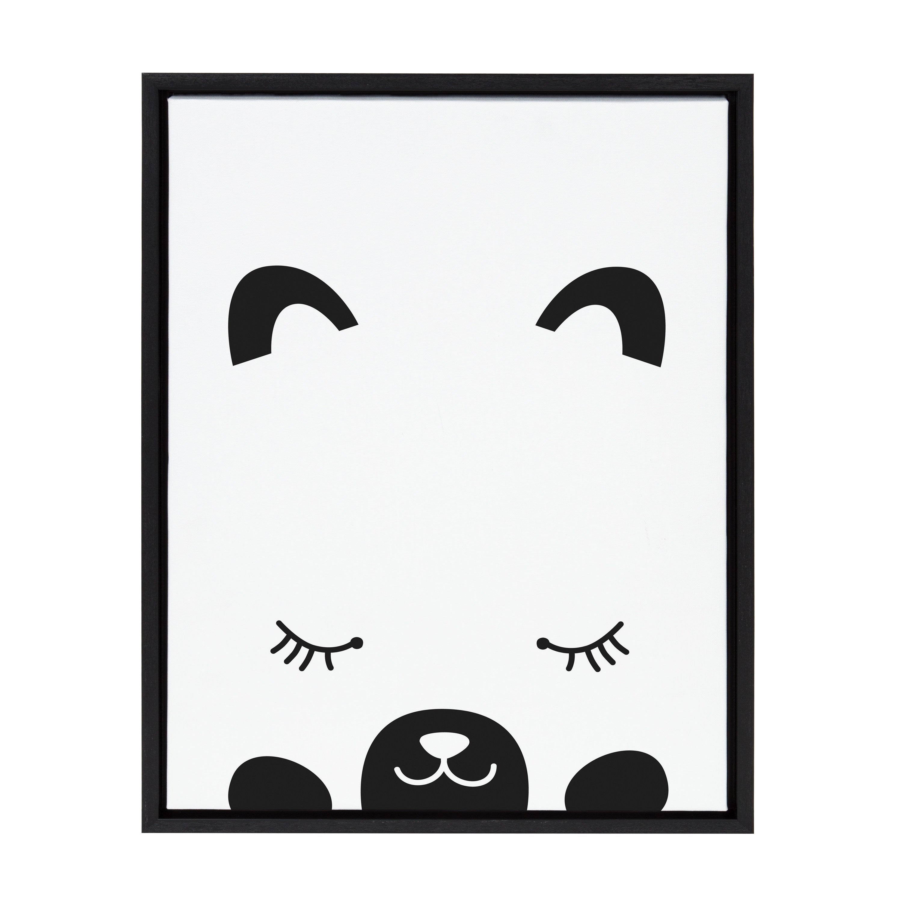 Sylvie Modern Baby Bear Framed Canvas by Rachel Lee of My Dream Wall