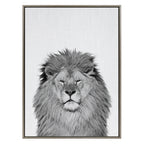 Sylvie Lion Framed Canvas by Simon Te Tai