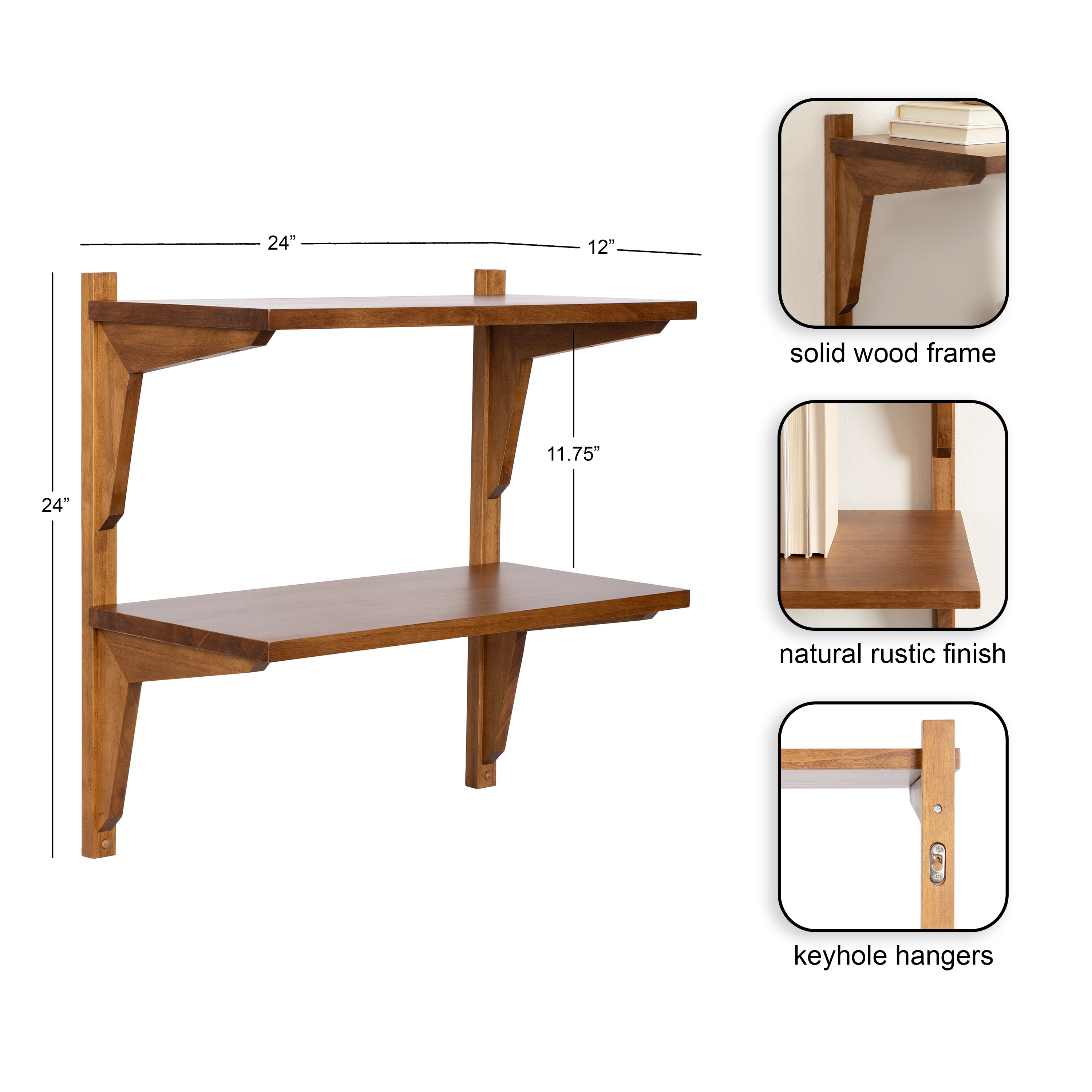 Meridien Wood Wall Shelf