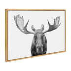 Sylvie Moose Black and White Framed Canvas by Amy Peterson Art Studio