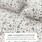 Turkish Cotton Christmas Flannel Sheet Set - Whittaker Collection