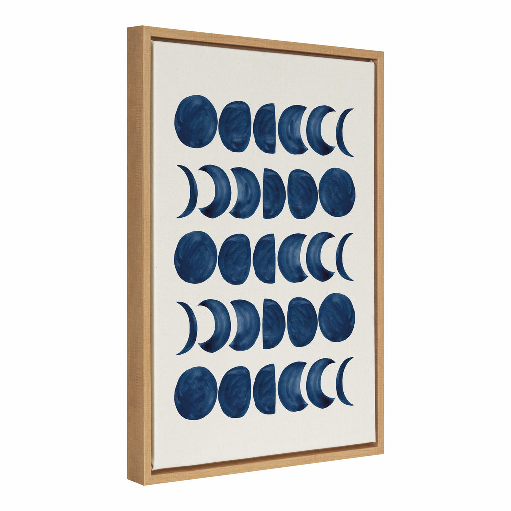 Sylvie Moon Phases Framed Canvas by Teju Reval of SnazzyHues