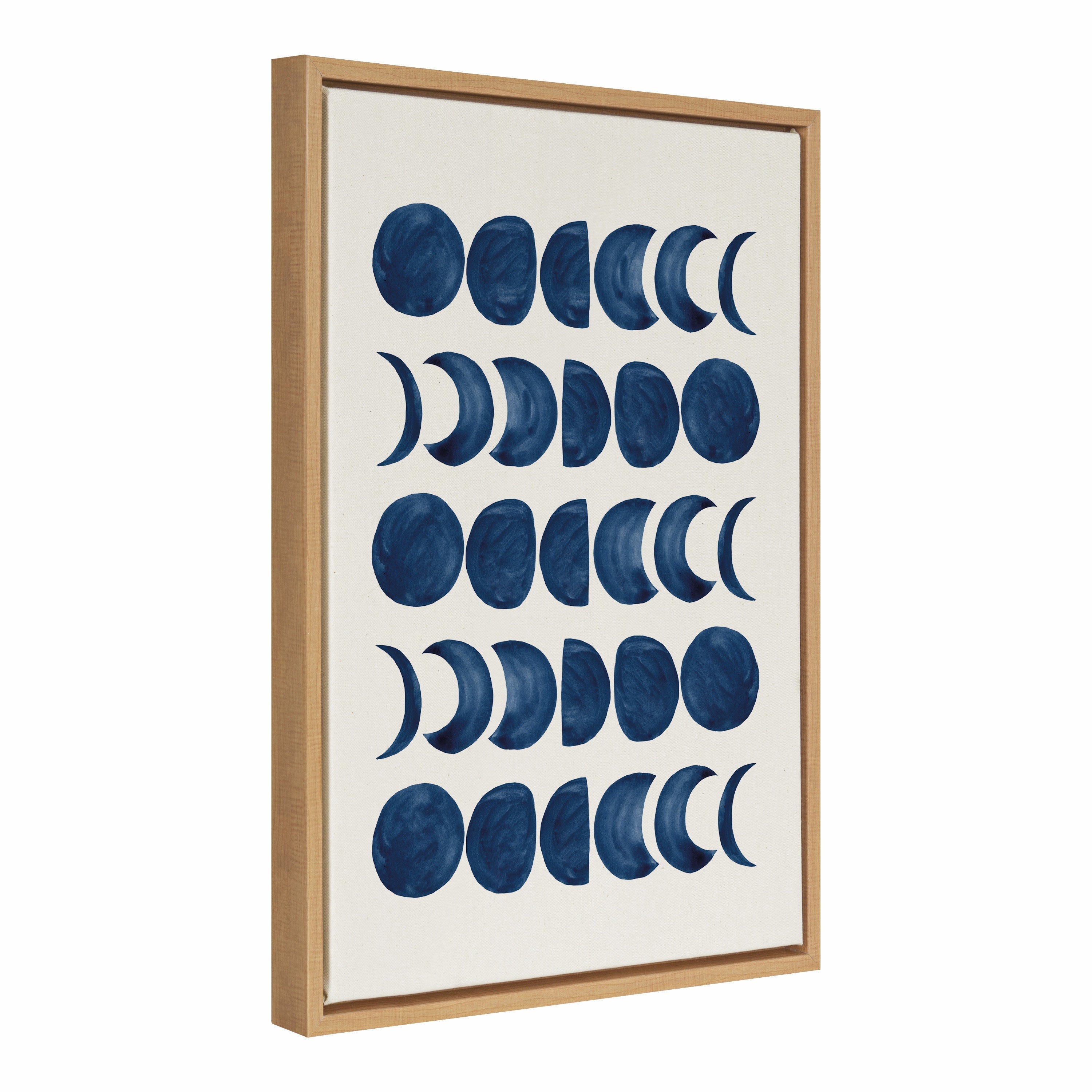 Sylvie Moon Phases Framed Canvas by Teju Reval of SnazzyHues